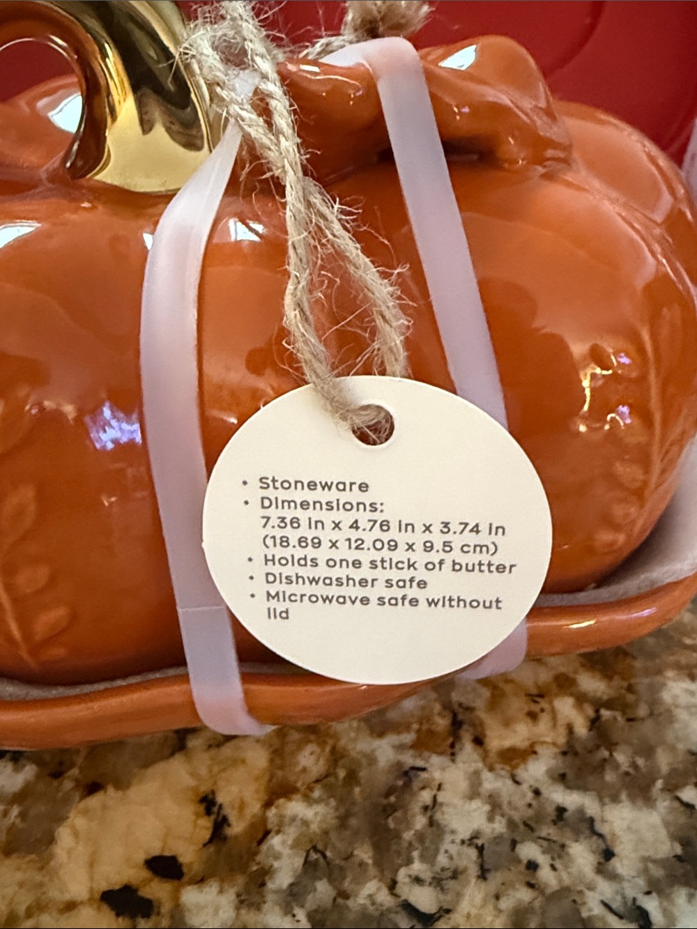 Pumpkin Butter Dish - NWT - Picture 8 of 8
